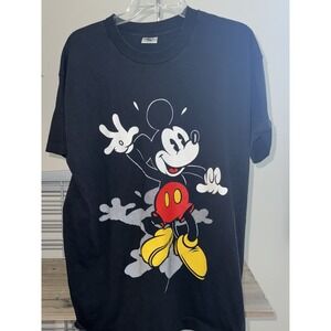 Vintage Mickey & Co. Disney T-Shirt Single Stitch Black XL 90s Mickey Mouse Tee